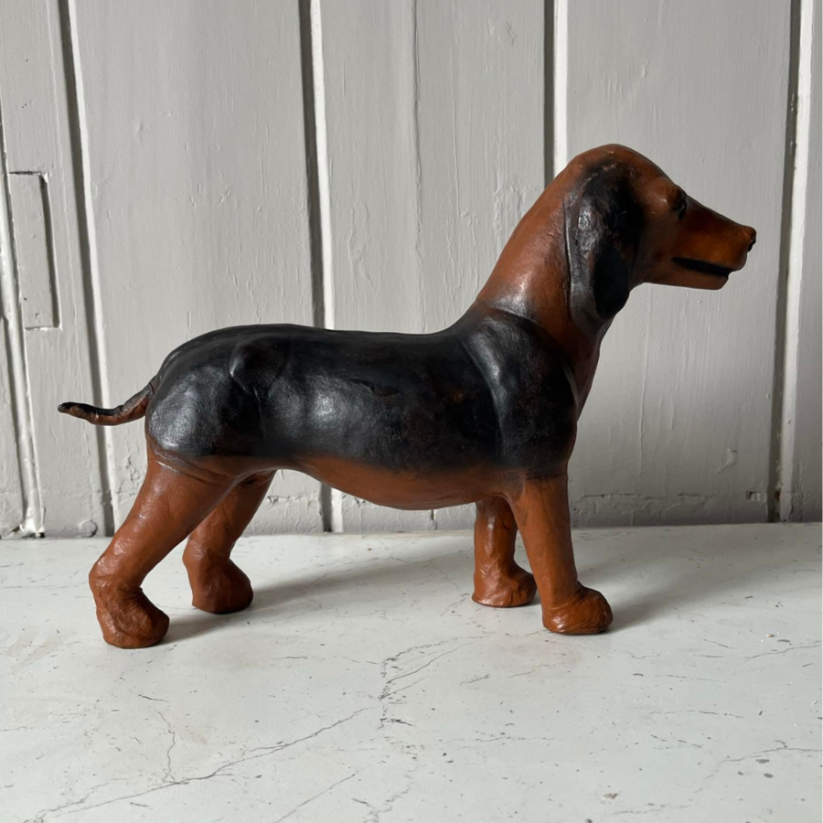 Vintage leather dog side